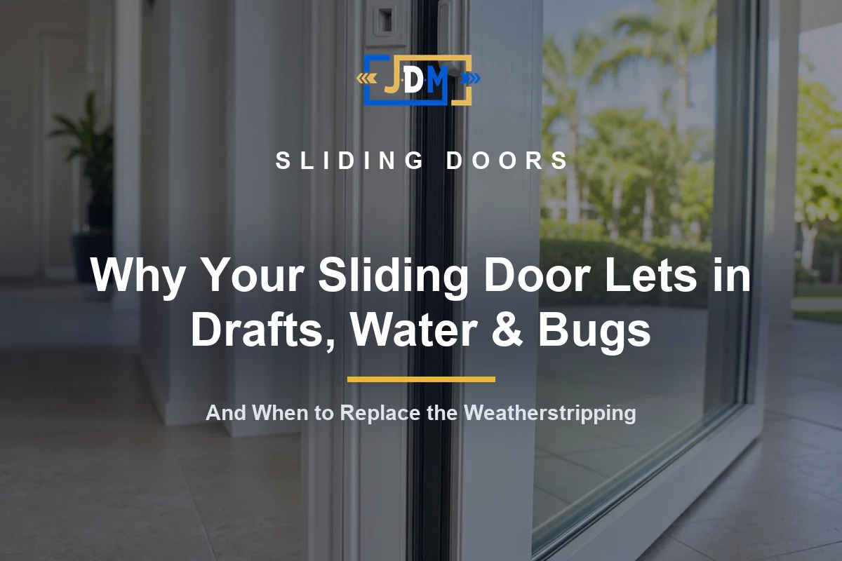 Why Your Sliding Glass Door Lets in Drafts, Water, and Bugs (and When to Replace the Weatherstripping)